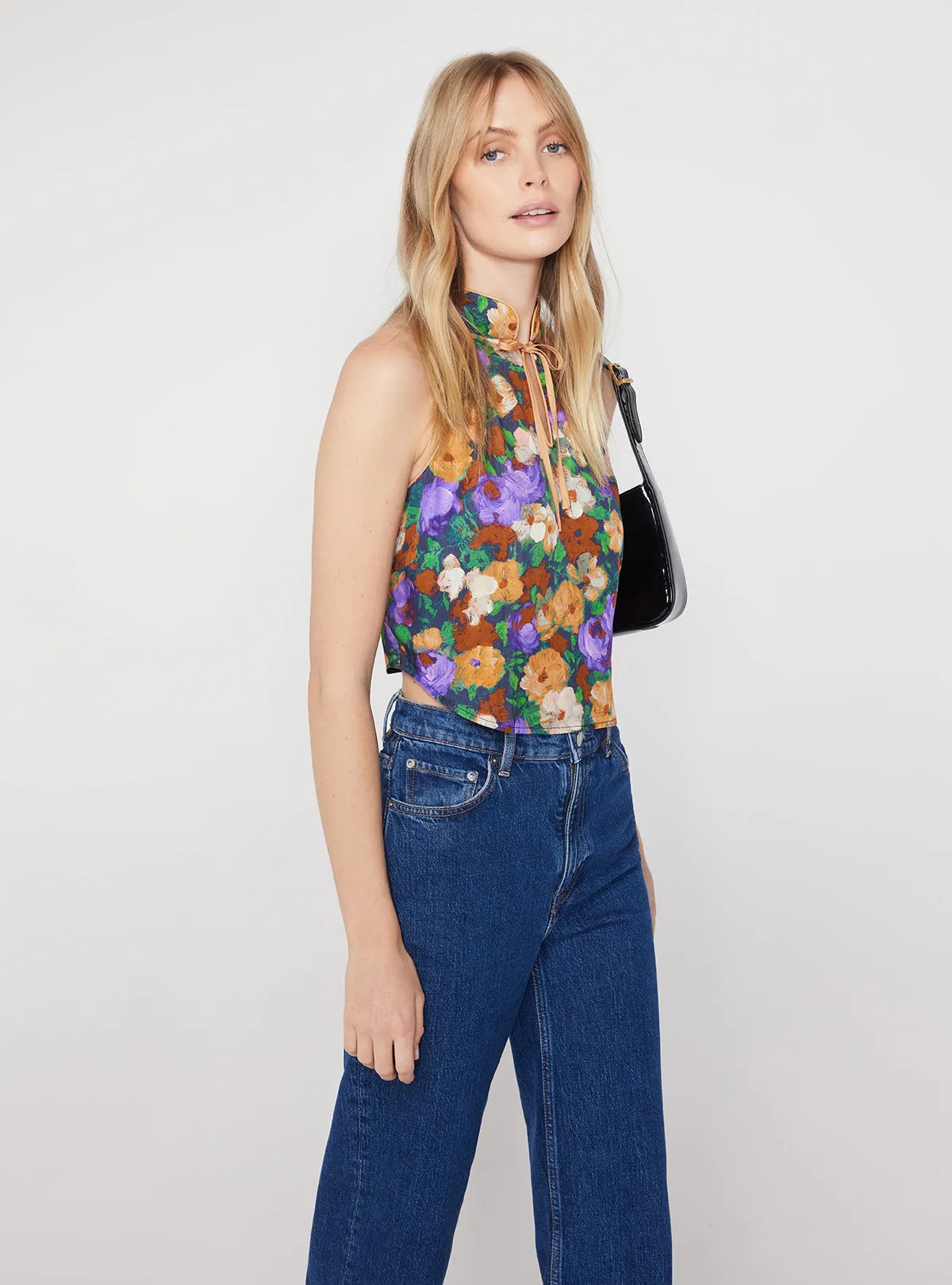 Catriona Iris Impressionist Floral Top