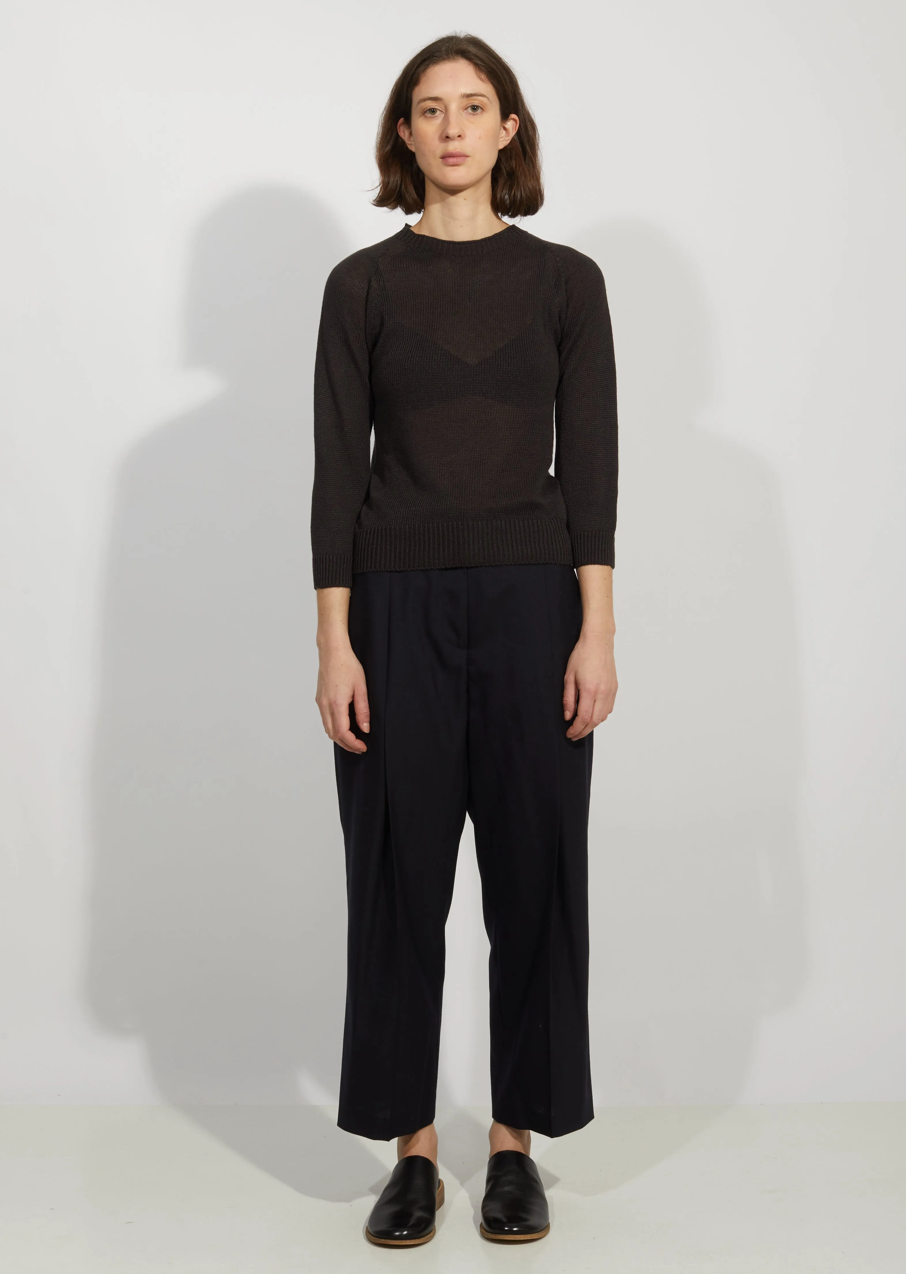 Linen & Cotton Longsleeve Crewneck
