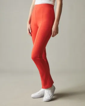 Ponte Zip Flare Pant - Active Red