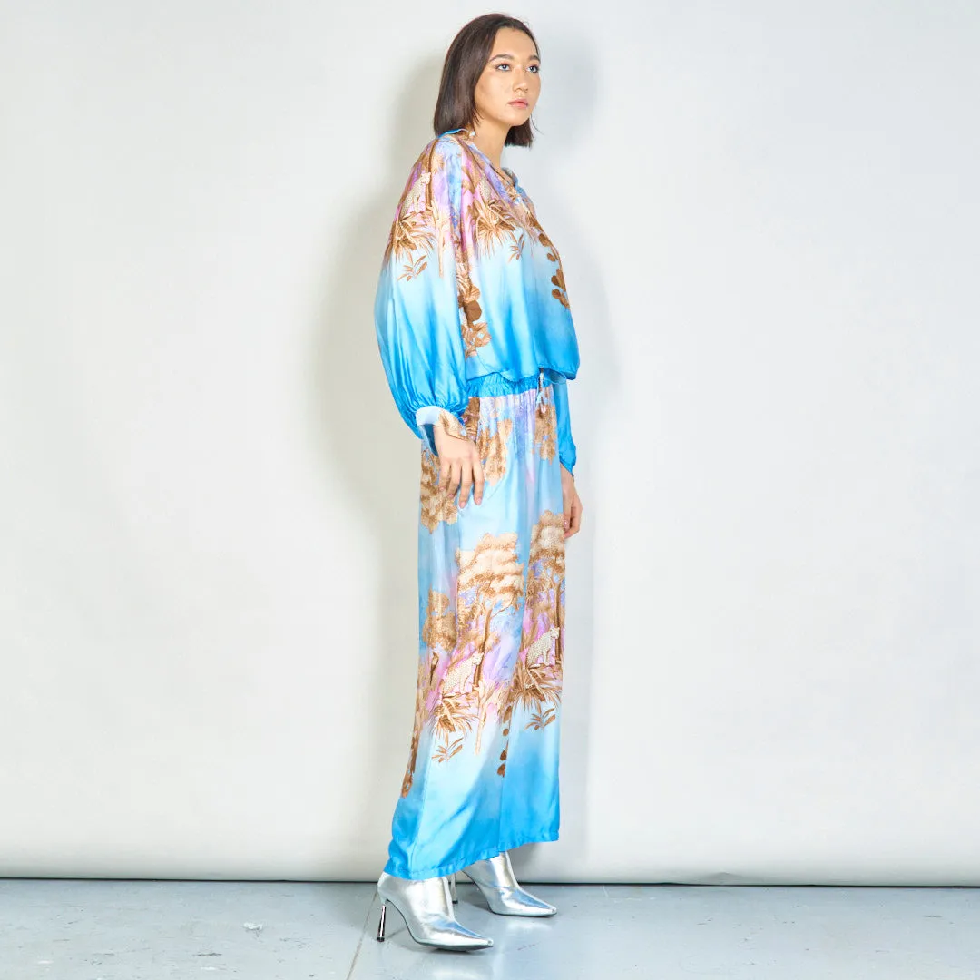 Sunset jungle flow wide-leg pants wholesale